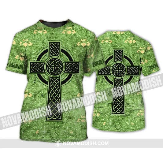 Unisex Shirt - Custom Name Shirt - Mini Heart Patrick’s Day Gift Happy Saint Patrick’s Day T-Shirt / S T-shirt