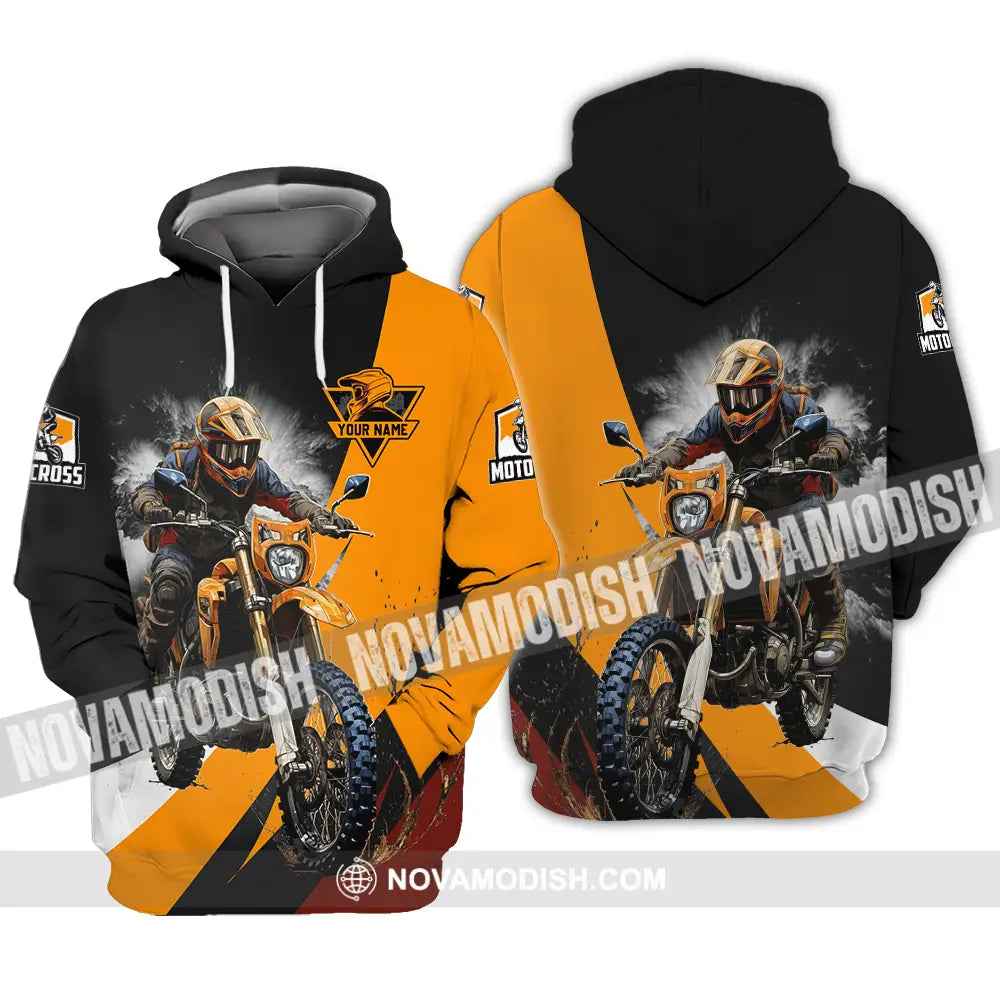 Unisex Shirt - Custom Name Motobike Shirt For Player Earth Color Hoodie / S T-shirt