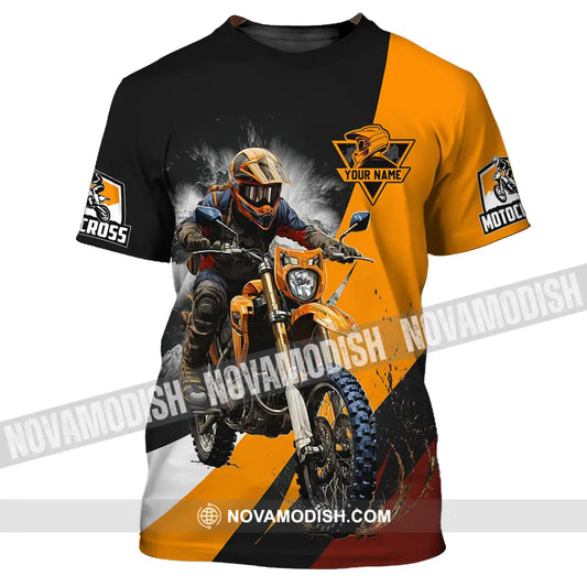 Unisex Shirt - Custom Name Motobike Shirt For Player Earth Color T-Shirt / S T-shirt