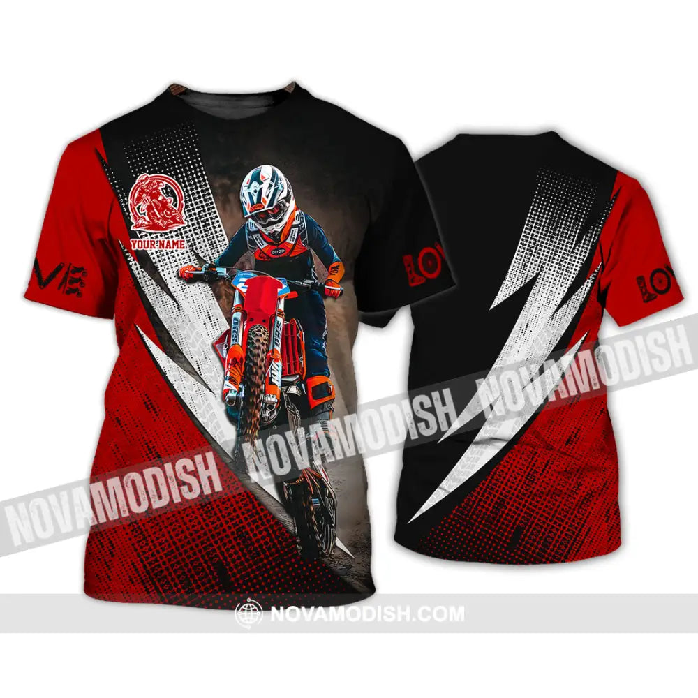 Unisex Shirt - Custom Name Motobike Shirt For Player Love T-Shirt / S T-shirt