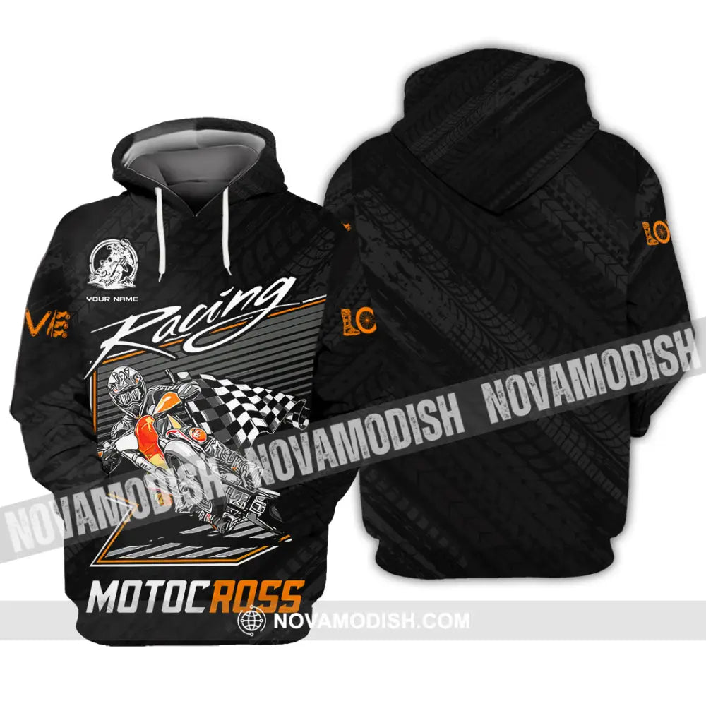 Unisex Shirt - Custom Name Motobike Shirt For Player Racing Hoodie / S T-shirt