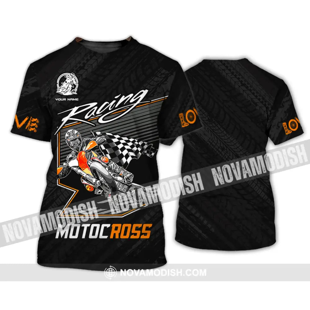 Unisex Shirt - Custom Name Motobike Shirt For Player Racing T-Shirt / S T-shirt