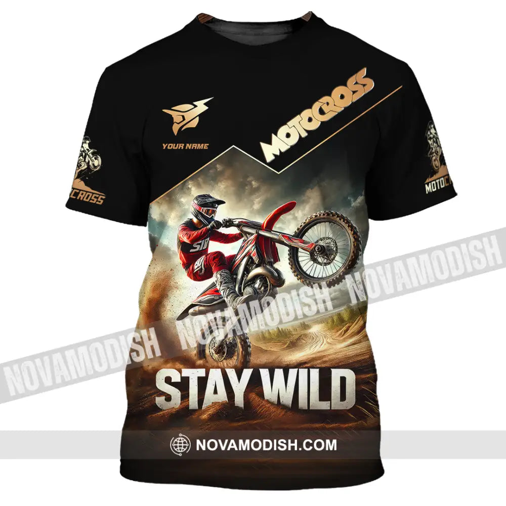 Unisex Shirt Custom Name Motocross Polo Long Sleeve T-Shirt / S T-Shirt