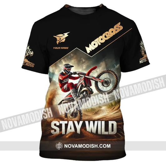 Unisex Shirt Custom Name Motocross Polo Long Sleeve T-Shirt / S T-Shirt
