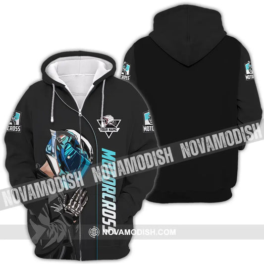 Unisex Shirt - Custom Name Motocross Shirt Praying Zipper Hoodie / S T-shirt
