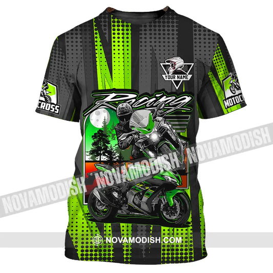 Unisex Shirt - Custom Name Motocross Shirt Racing Check T-Shirt / S T-shirt