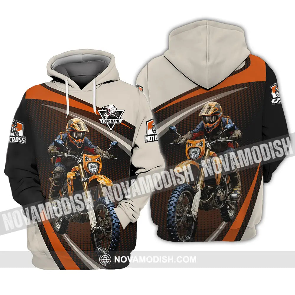 Unisex Shirt - Custom Name Motocross Shirt Racing Player Hoodie / S T-shirt