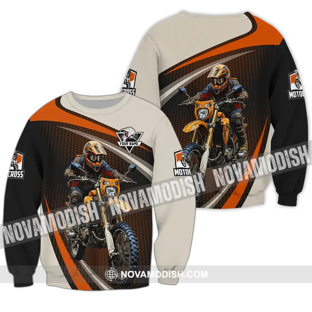 Unisex Shirt - Custom Name Motocross Shirt Racing Player Long Sleeve / S T-shirt