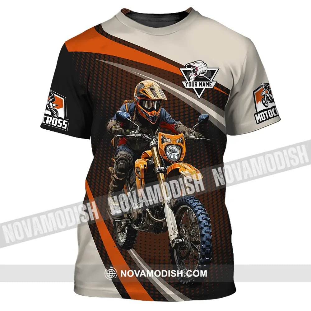 Unisex Shirt - Custom Name Motocross Shirt Racing Player T-Shirt / S T-shirt