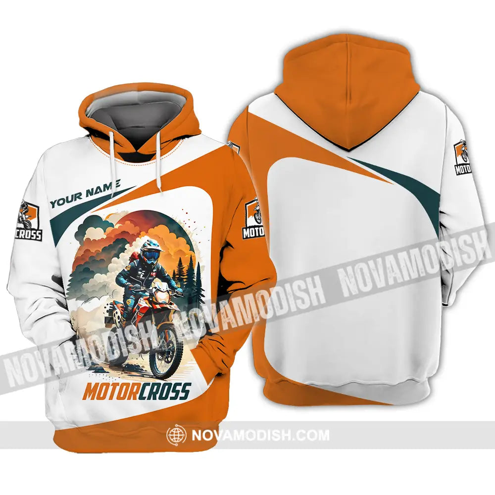 Unisex Shirt - Custom Name Motocross Sport Shirt Cross The Forest Hoodie / S T-shirt