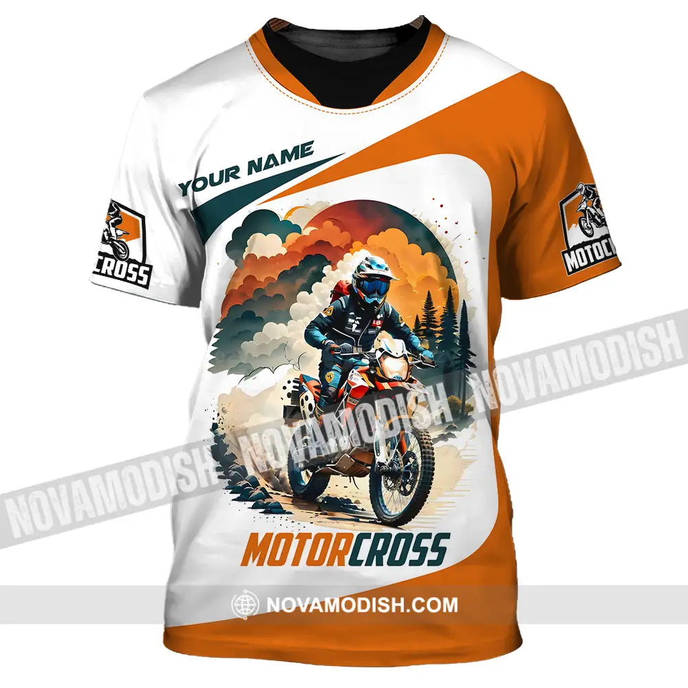 Unisex Shirt - Custom Name Motocross Sport Shirt Cross The Forest T-Shirt / S T-shirt