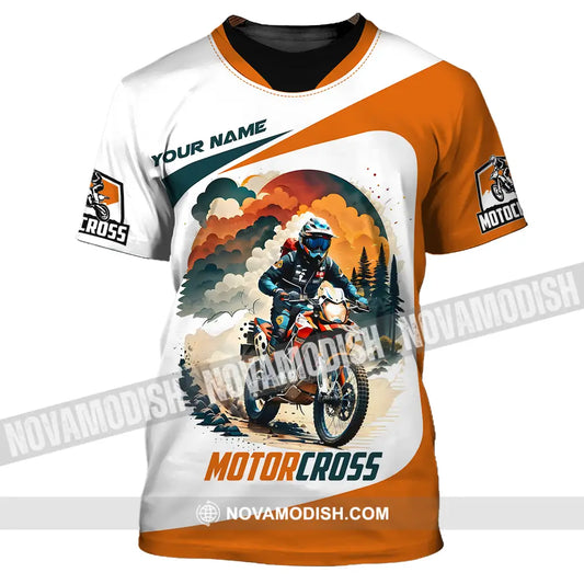 Unisex Shirt - Custom Name Motocross Sport Shirt Cross The Forest T-Shirt / S T-shirt