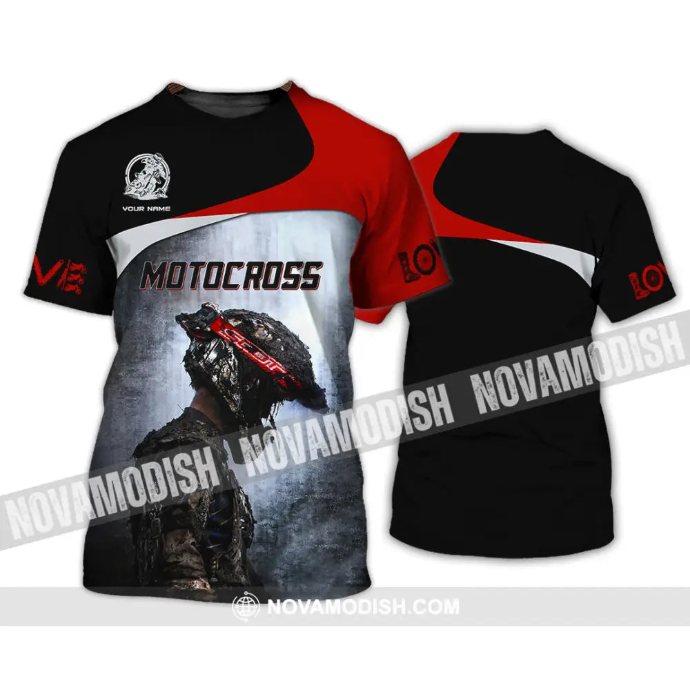 Unisex Shirt - Custom Name Motocross Sport Shirt Sporty Human T-Shirt / S T-shirt
