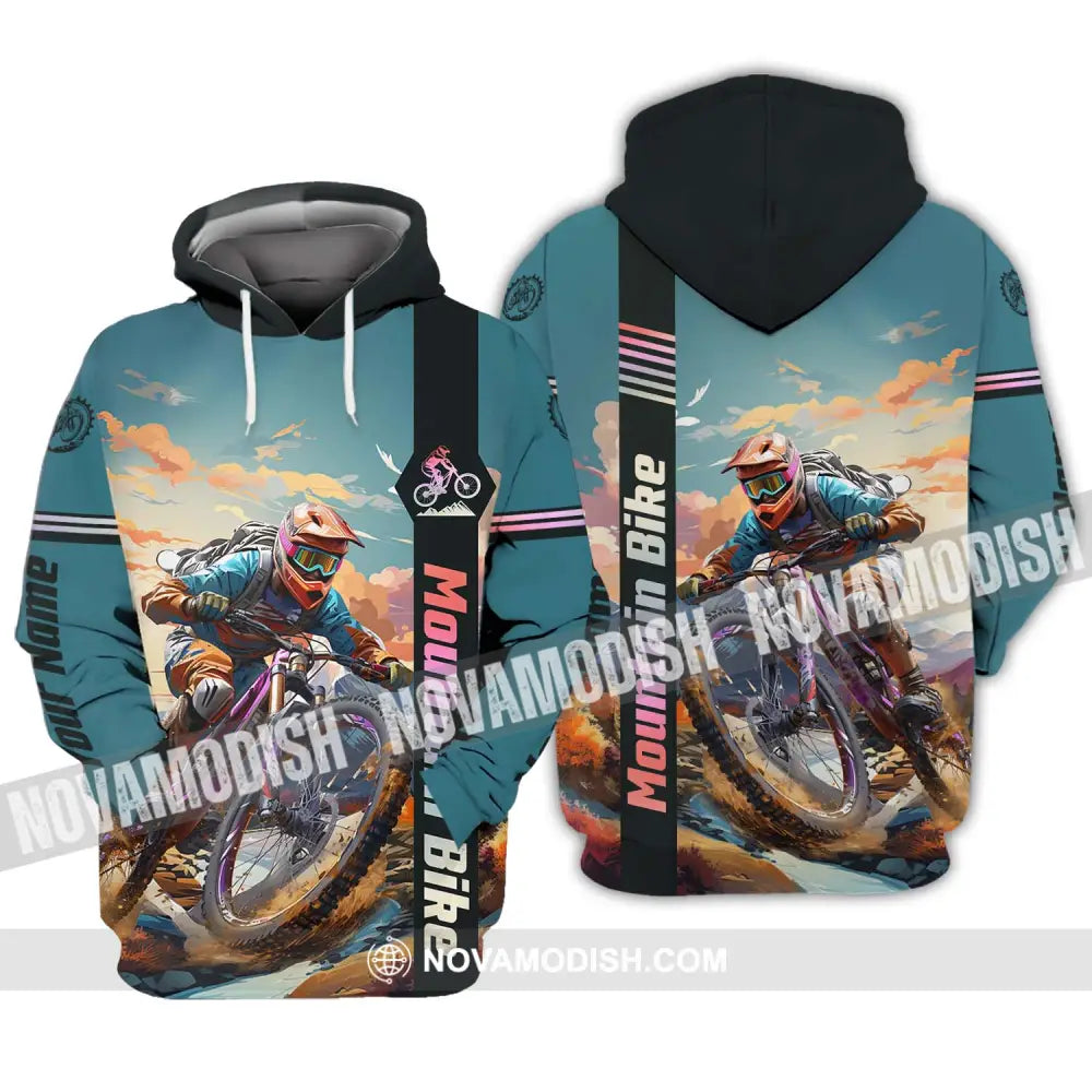 Unisex Shirt - Custom Name Mountain Bike Shirt Biker Hoodie / S T-shirt
