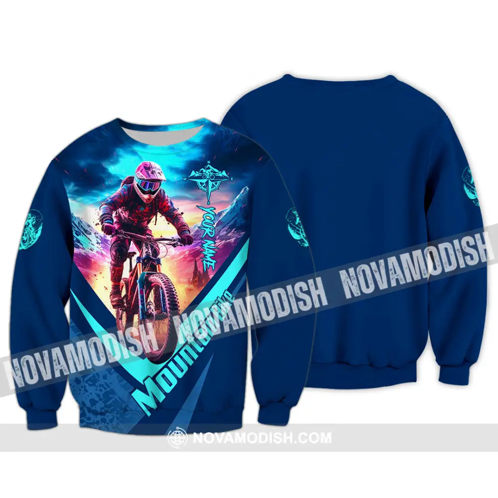 Unisex Shirt - Custom Name Mountain Bike Shirt Mountain Biker Long Sleeve / S T-shirt