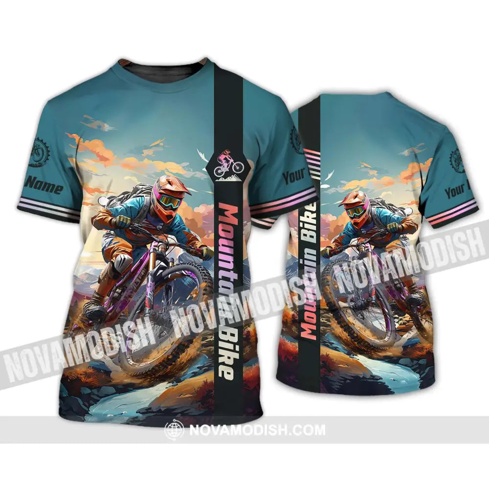 Unisex Shirt - Custom Name Mountain Bike Shirt Biker T-Shirt / S T-shirt
