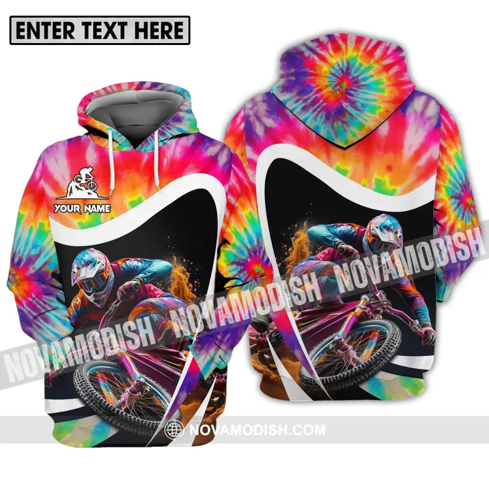 Unisex Shirt - Custom Name Mountain Bike Shirt For Player Colourful Hoodie / S T-shirt