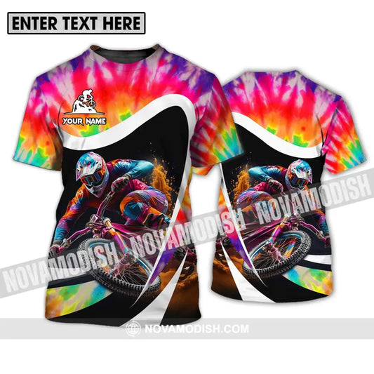 Unisex Shirt - Custom Name Mountain Bike Shirt For Player Colourful T-Shirt / S T-shirt