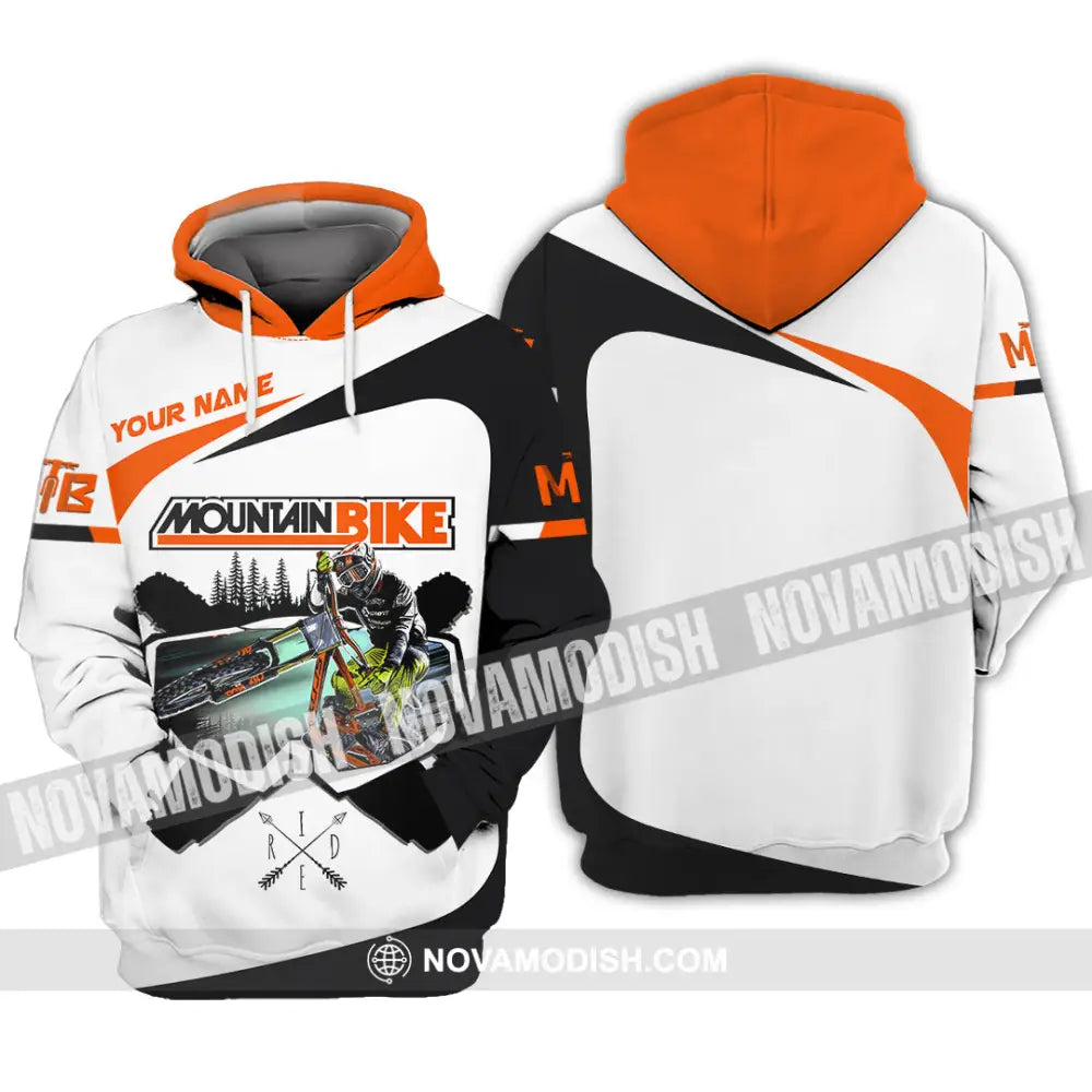 Unisex Shirt - Custom Name Mountain Bike Shirt For Player Cool Icon Hoodie / S T-shirt