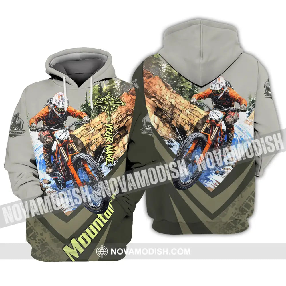 Unisex Shirt - Custom Name Mountain Bike Shirt For Player Forest Icon Hoodie / S T-shirt