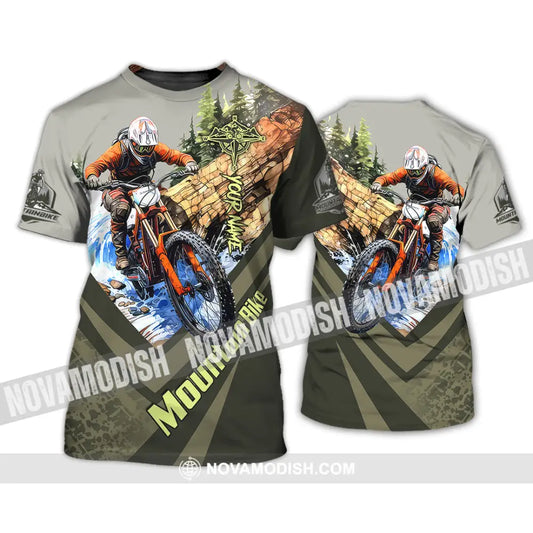 Unisex Shirt - Custom Name Mountain Bike Shirt For Player Forest Icon T-Shirt / S T-shirt
