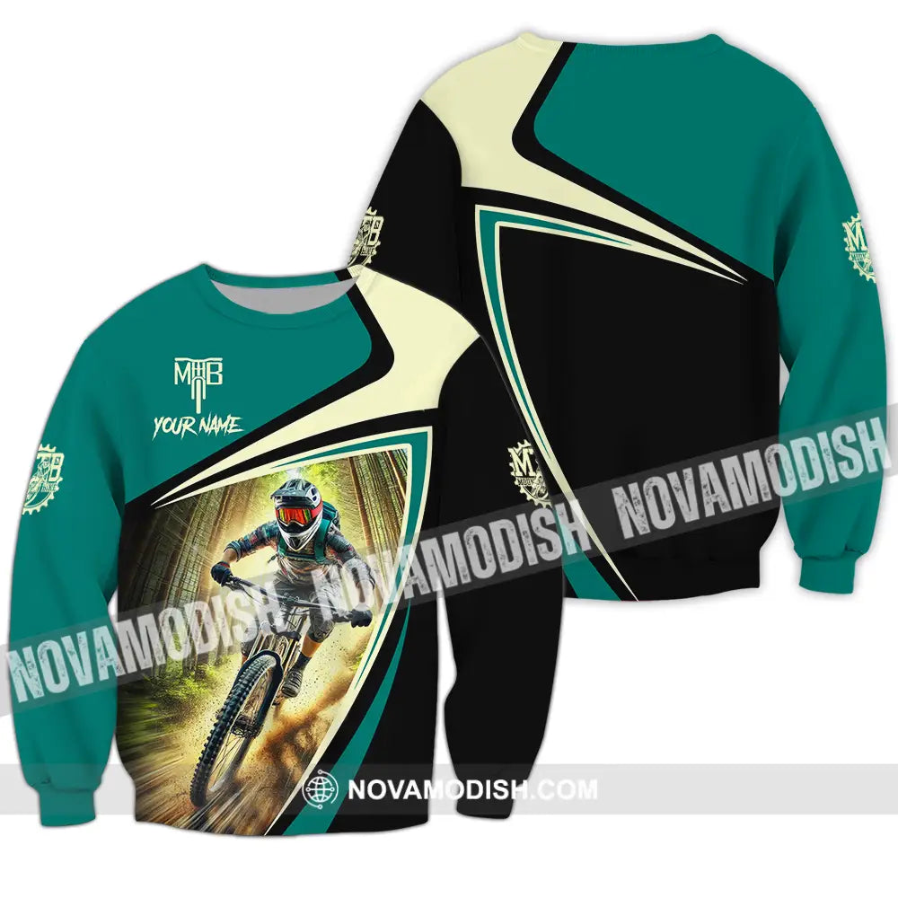 Unisex Shirt - Custom Name Mountain Bike Shirt For Player Icon Long Sleeve / S T-shirt