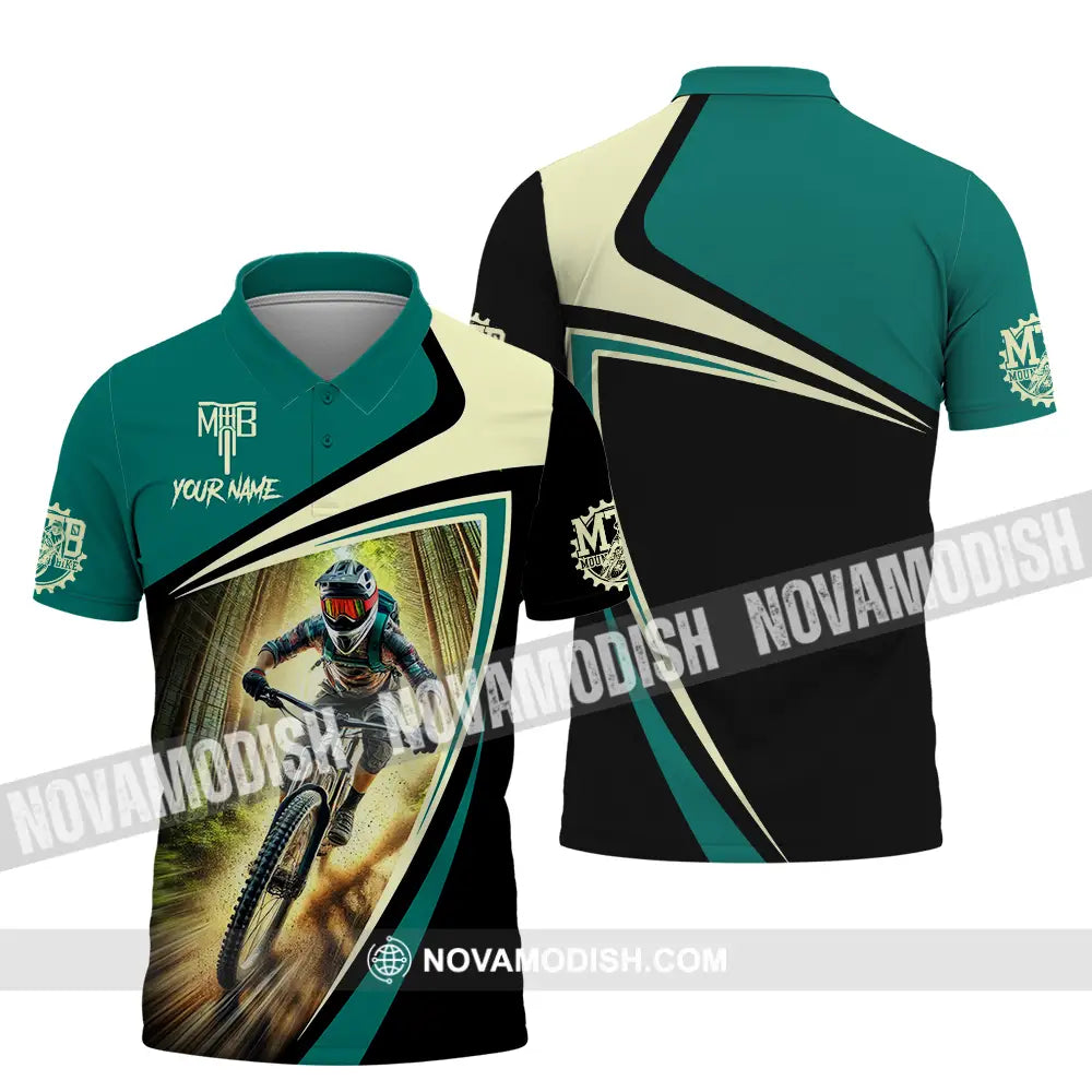 Unisex Shirt - Custom Name Mountain Bike Shirt For Player Icon Polo Shirt / S T-shirt