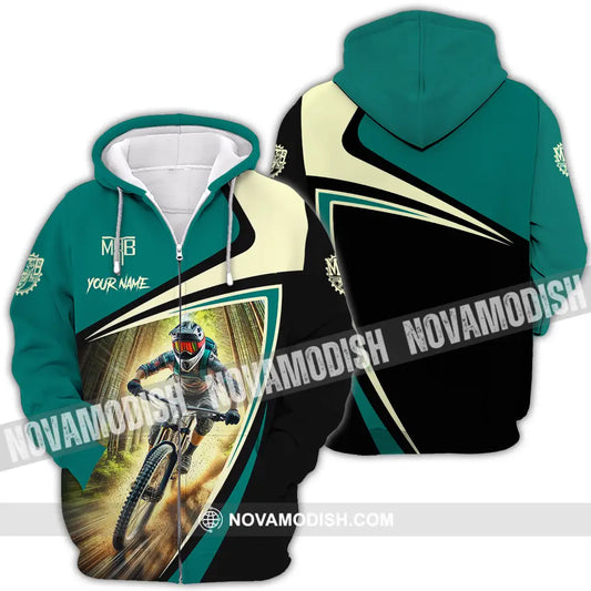 Unisex Shirt - Custom Name Mountain Bike Shirt For Player Icon Zipper Hoodie / S T-shirt