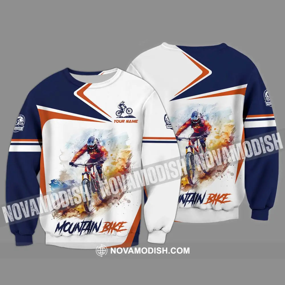 Unisex Shirt - Custom Name Mountain Bike Shirt Mountain Bike Player Long Sleeve / S T-shirt
