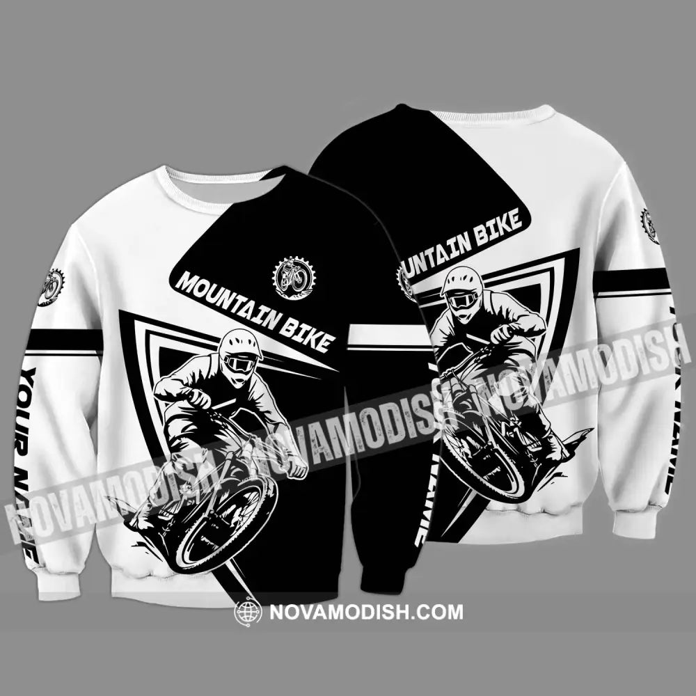 Unisex Shirt - Custom Name Mountain Bike Player Sport Shirt Motobike Long Sleeve / S T-shirt
