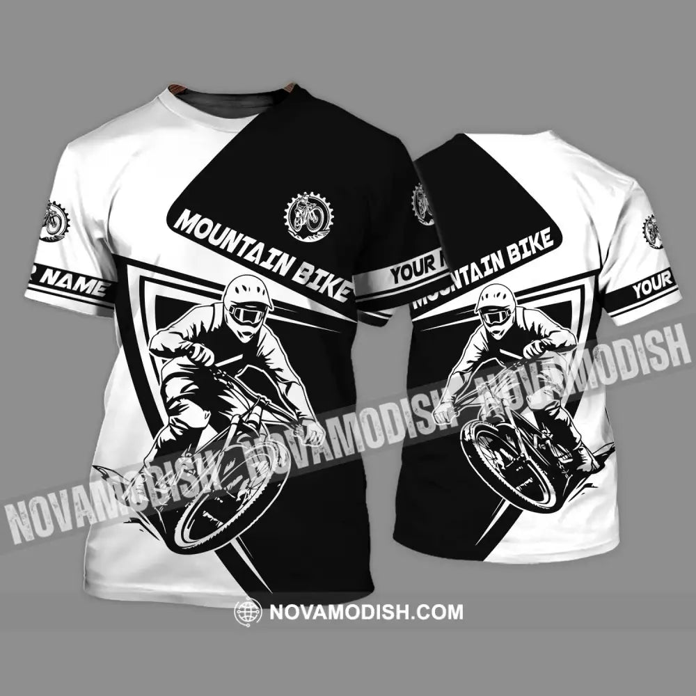 Unisex Shirt - Custom Name Mountain Bike Player Sport Shirt Motobike T-Shirt / S T-shirt