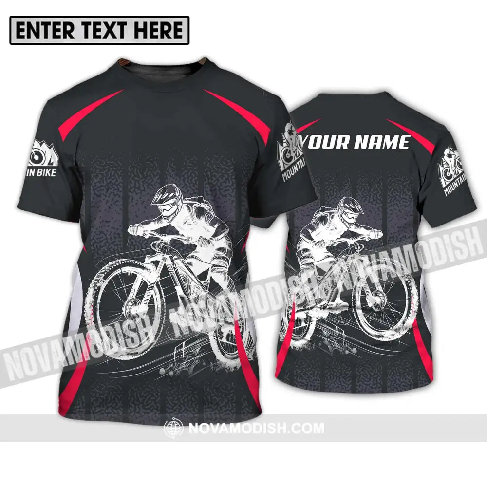 Unisex Shirt - Custom Name Mountain Bike Player Sport Shirt T-Shirt / S T-shirt