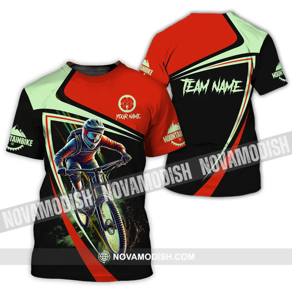 Unisex Shirt - Custom Name Mountain Bike Sport Shirt Biker T-Shirt / S T-shirt