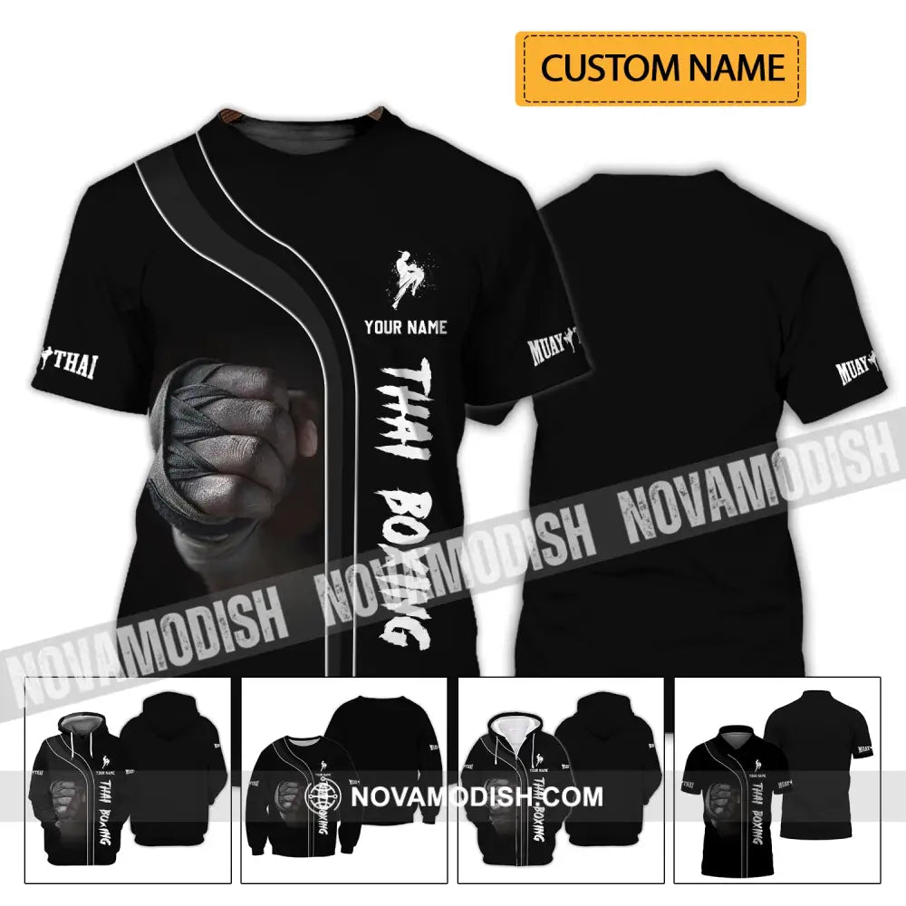 Unisex Shirt - Custom Name Shirt - Muay Thai Thai Boxing Shirt T-shirt
