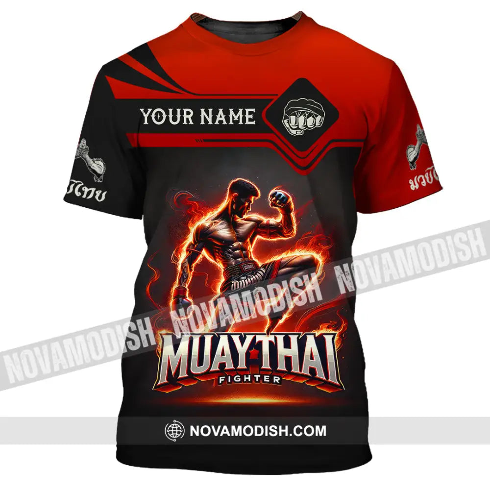 Unisex Shirt Custom Name Muay Thai Polo Long Sleeve Gift T-Shirt / S T-Shirt