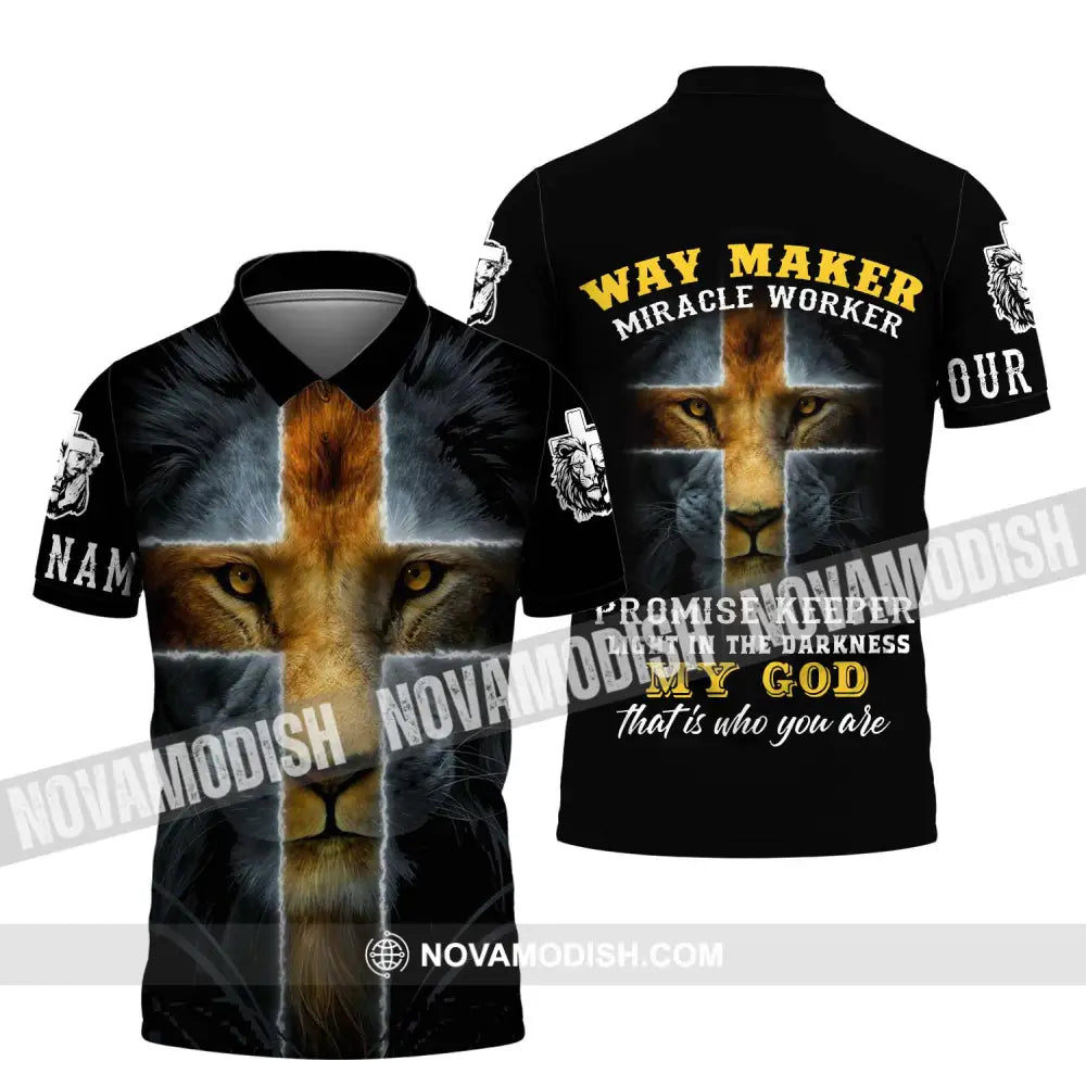 Unisex Shirt - Custom Name Shirt My God Polo Shirt / S T-shirt
