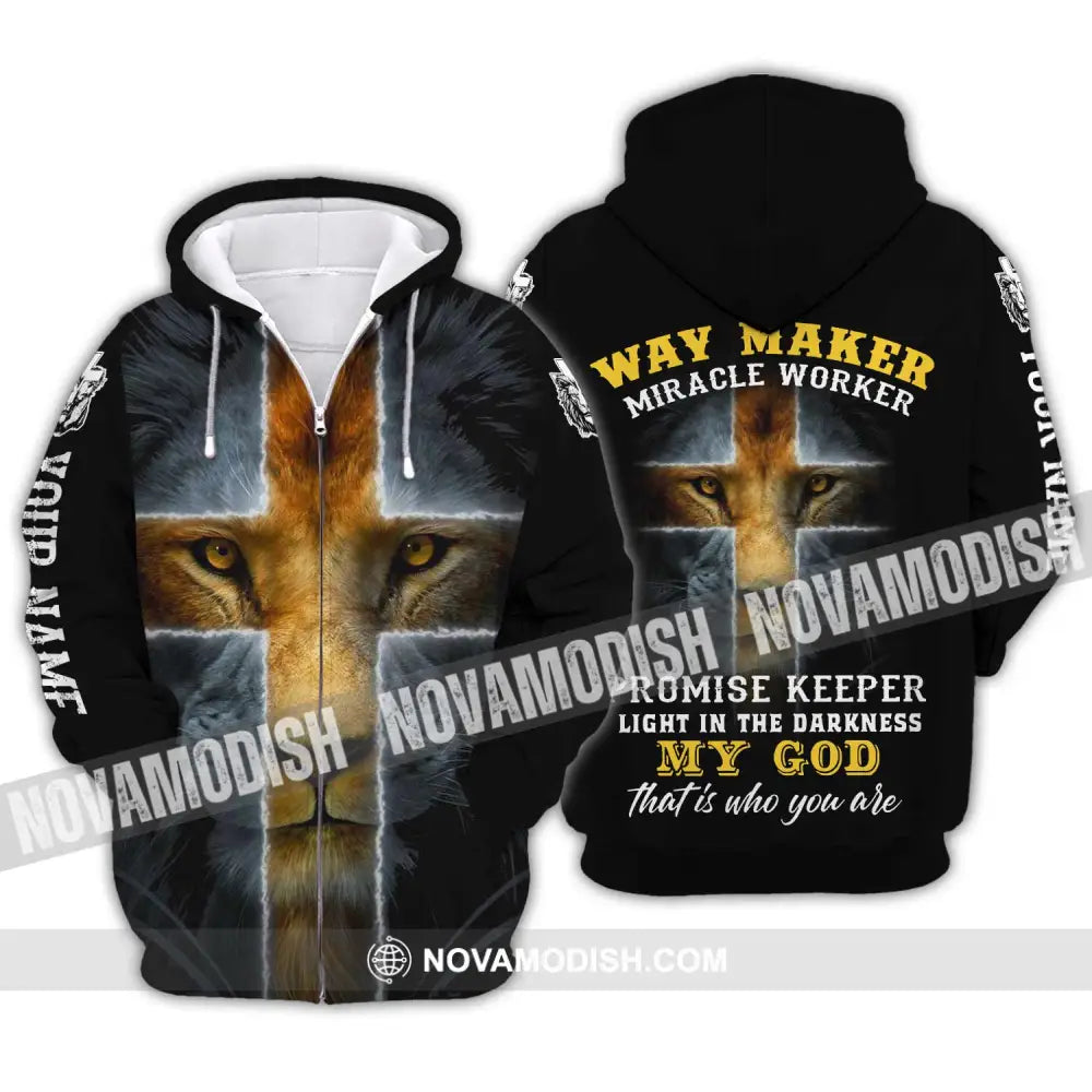 Unisex Shirt - Custom Name Shirt My God Zipper Hoodie / S T-shirt