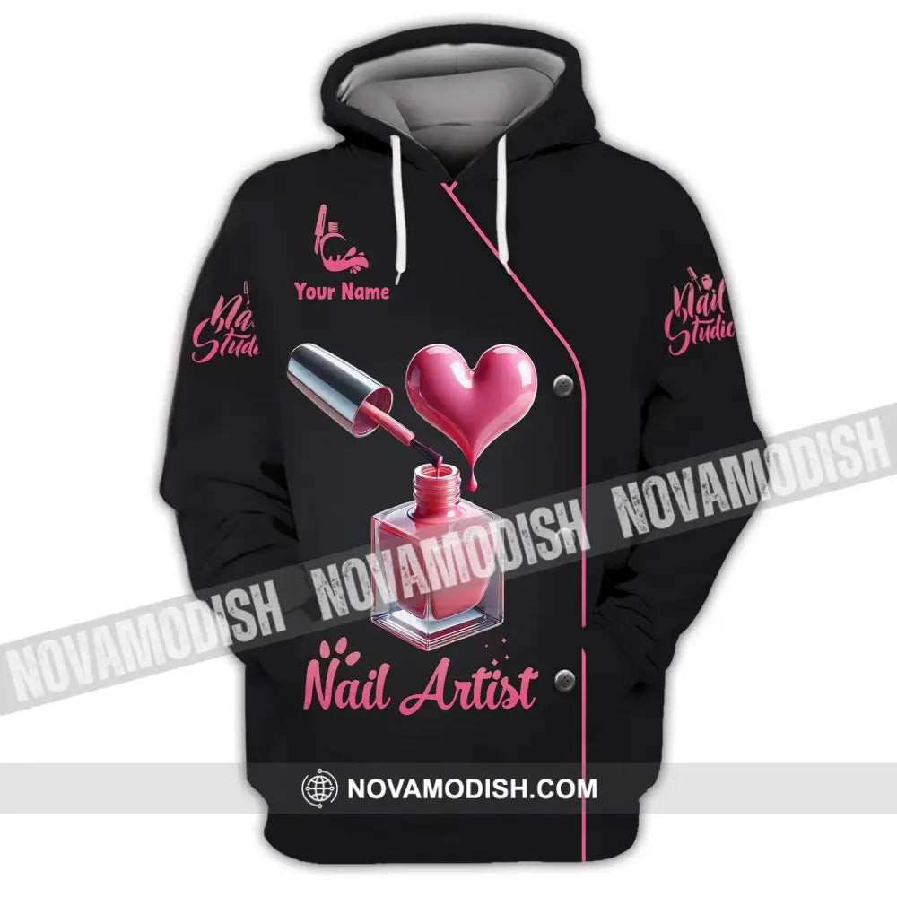 Unisex Shirt - Custom Name Nail Artist Hoodie / S T-Shirt