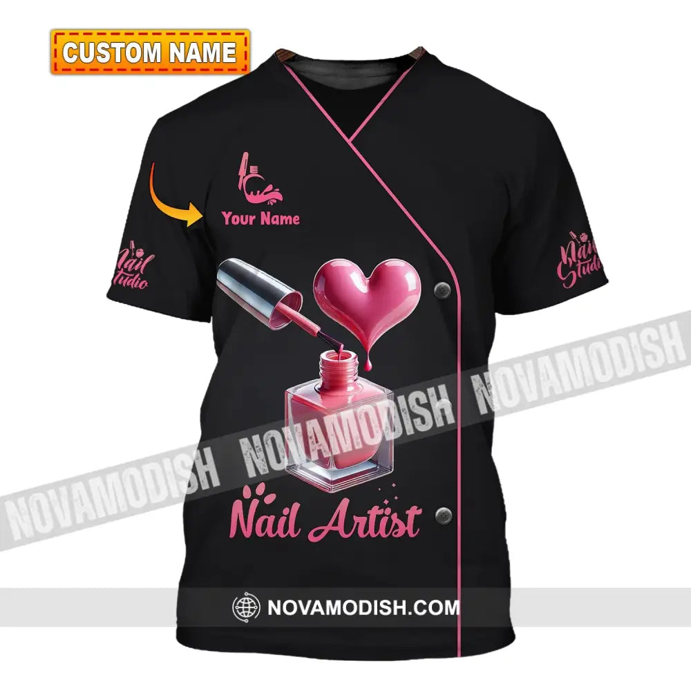 Unisex Shirt - Custom Name Nail Artist T-Shirt