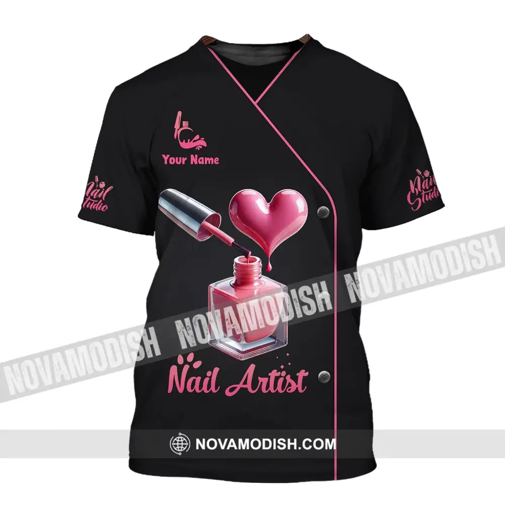 Unisex Shirt - Custom Name Nail Artist T-Shirt / S T-Shirt