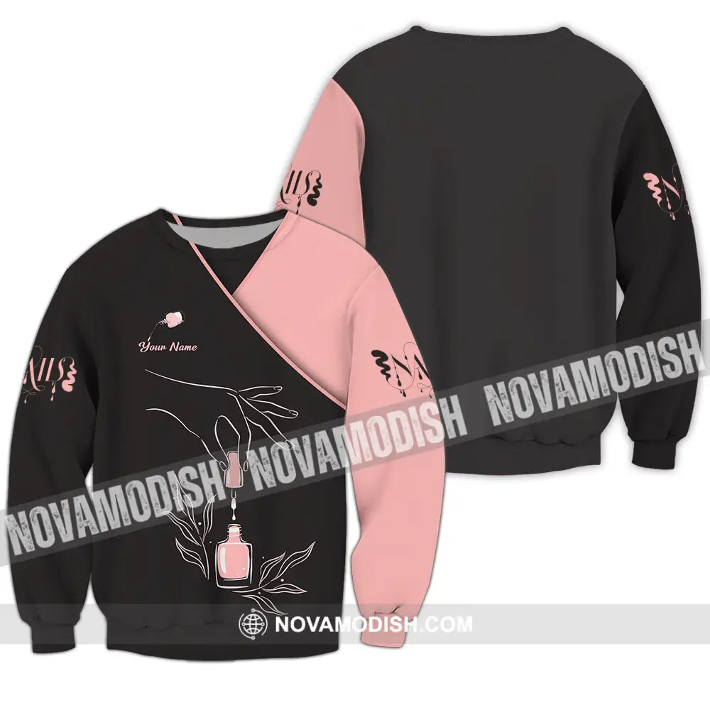Unisex Shirt - Custom Name Shirt Nails Relax Long Sleeve / S T-shirt