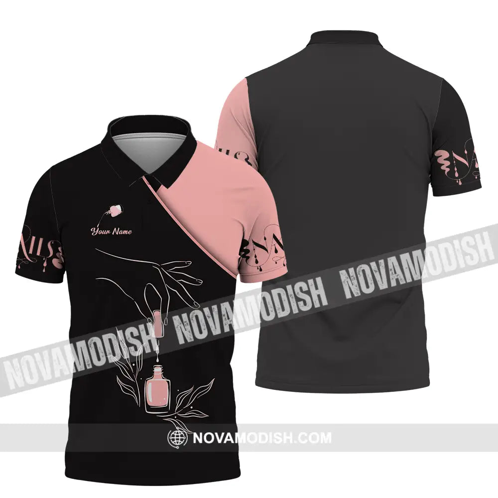 Unisex Shirt - Custom Name Shirt Nails Relax Polo Shirt / S T-shirt