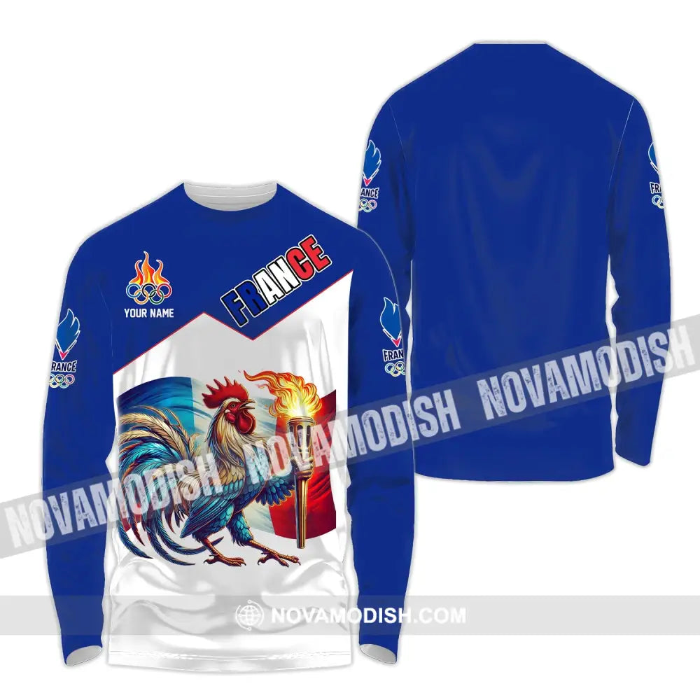 Unisex Shirt - Custom Name National Team France Long Sleeve / S T-Shirt