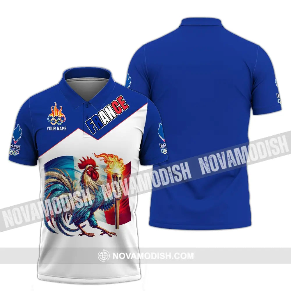 Unisex Shirt - Custom Name National Team France Polo / S T-Shirt