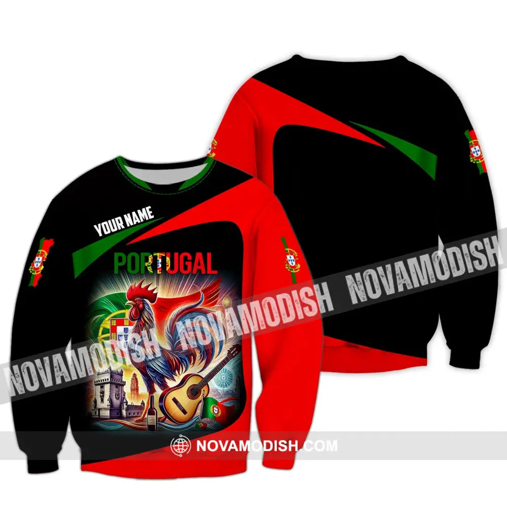 Unisex Shirt - Custom Name National Team Portugal Long Sleeve / S T-Shirt