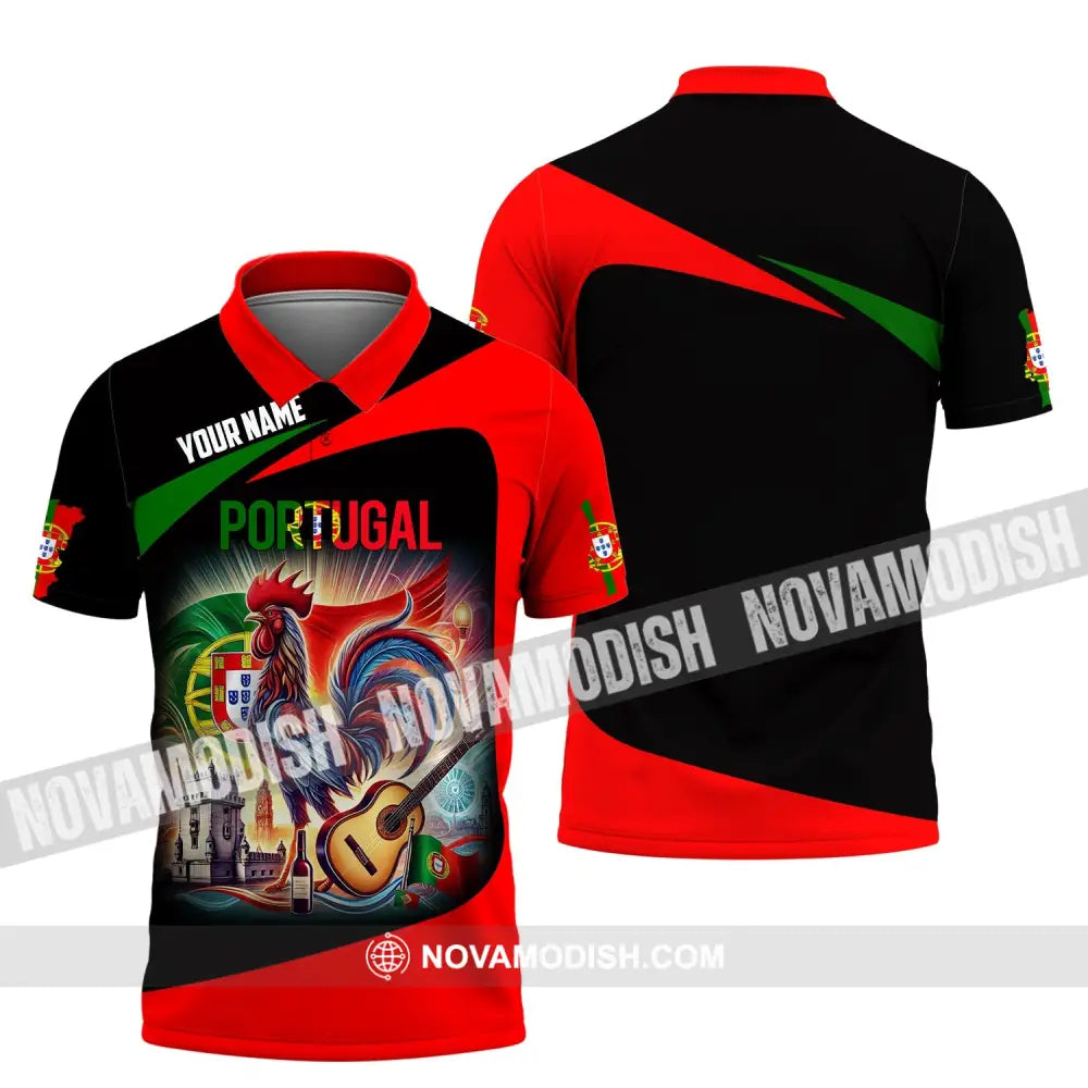 Unisex Shirt - Custom Name National Team Portugal Polo / S T-Shirt