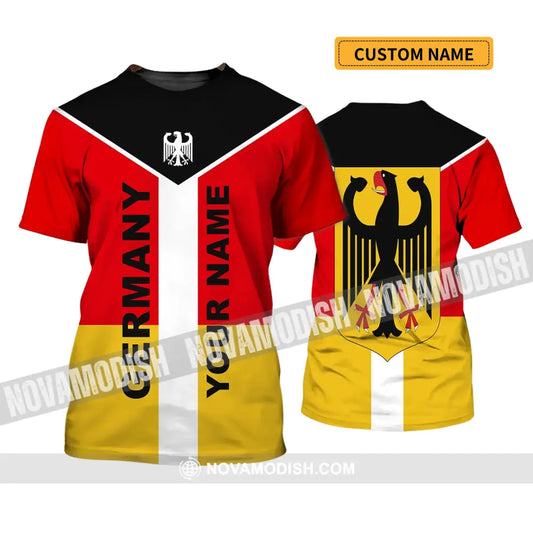 Unisex Shirt - Custom Name Shirt - Neo Germany Color 3D Shirt T-shirt