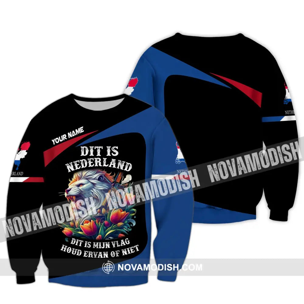 Unisex Shirt Custom Name Netherlands Polo Long Sleeve Gift / S T-Shirt