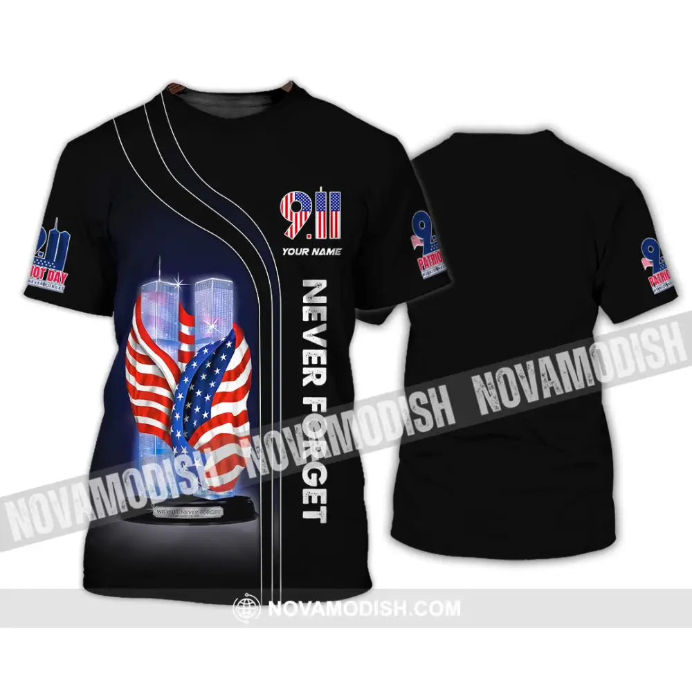 Unisex Shirt Custom Name Never Forget Firefighter Memorial 911 T-Shirt / S T-Shirt