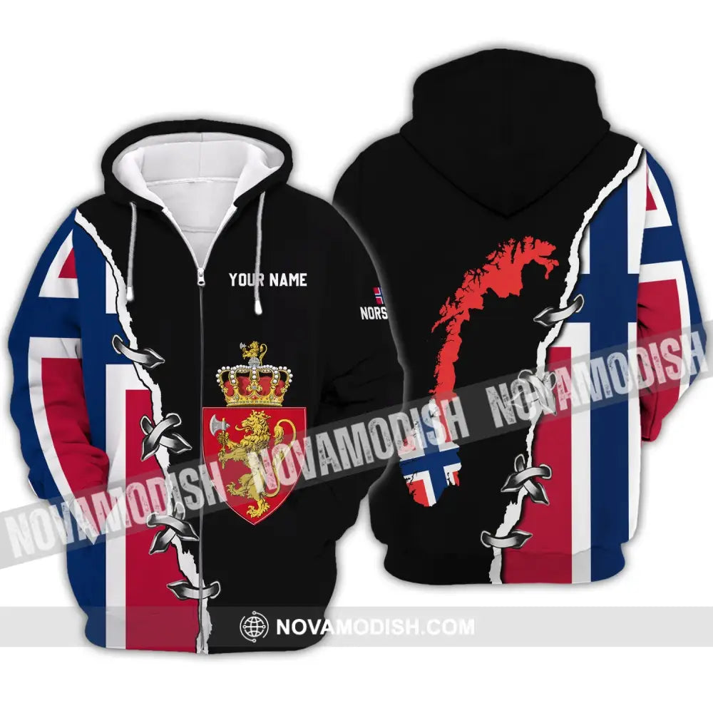 Unisex Shirt - Custom Name Shirt - Norseman Zipper Hoodie / S T-shirt